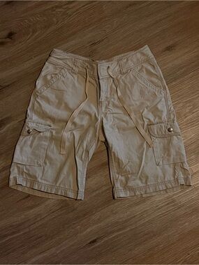 Women’s Y2K Beige Cargo Board Shorts